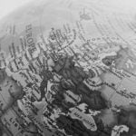 Europe on a globe